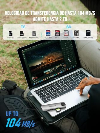 Lemorele USB-C хаб – адаптер USB-C 9 в 1 з алюмінієвим корпусом. Gigabit Ethernet, 4K HDMI, 100W PD, 3 USB-A, USB-C, SD/TF, док-станція для MacBook, iPad, Windows, Switch, Chromecast