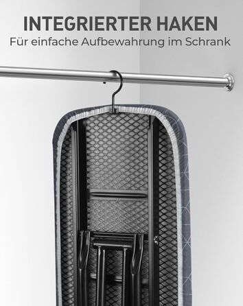 Прасувальна дошка LyriFine 2-в-1 для прасування з парою та звичайного прасування, сіра