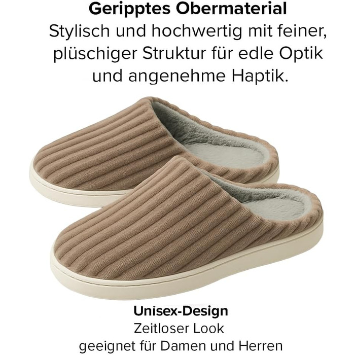 Домашні тапочки для чоловіків та жінок – надзвичайно м'які сліпони для дому - ультралегкі, неслизькі та зручні. М'які тапочки - зимові домашні тапочки (39 EU, Коричневий)