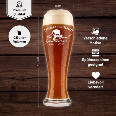 Пивний келих Weizenbierglas 0,5л з гравіюванням 