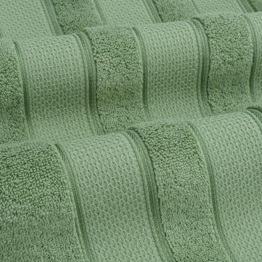 Набір рушників American Soft Linen Premium з турецької бавовни, готельна серія, 6 предметів (4 рушники для рук), шалфейний зелений
