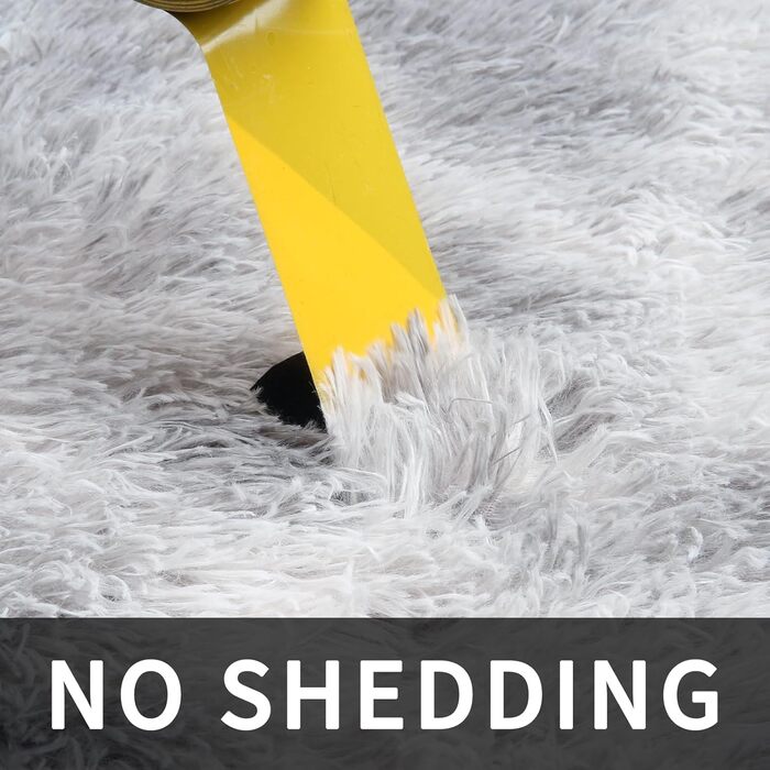 Килимок для вітальні Sour Lemon 140x200 см, сірий, миючий, нековзний, пухнастий, сучасний, для спальні