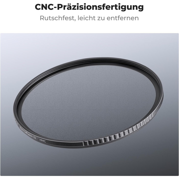 Фільтр K&F Concept 82mm Black Diffusion для створення ефекту кінематографічного розмиття (Mist) - для відео, блогів, портретної фотографії