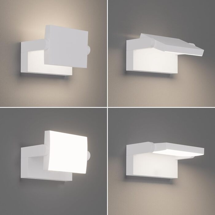 Klighten LED вуличне освітлення 24W: водонепроникна настінна лампа з поворотним LED-панелем, 1500 люмен, тепле світло 3000K для саду, тераси