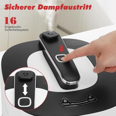 Мультиварка Aigostar Panda 5.5л, 7-в-1, 14 програм, LED-дисплей, 1000W, антипригарне покриття