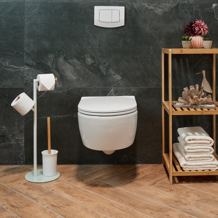 Relaxdays Toilet Set with 2 Replacement Brush Heads