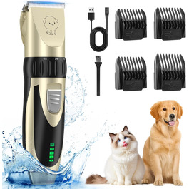 Професійна машинка для стрижки собак та котів Nextronix - набір з 4 насадками, 6500 обертів