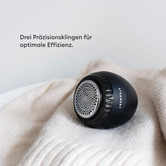 Електричний машинка для видалення катишків Steamery Pilo 1, USB зарядка, для одягу та текстилю, чорний