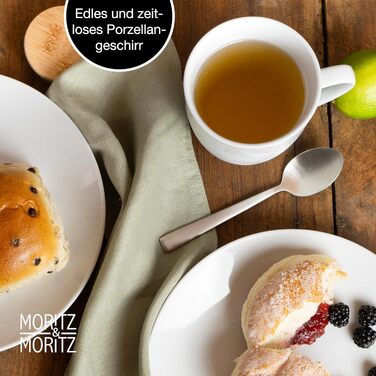 Набір кавових чашок Moritz & Moritz BASIC (6 шт.) - 300 мл, порцеляна, білий колір