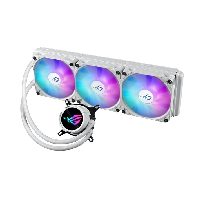 Система рідинного охолодження процесора ASUS ROG STRIX LC III 360 ARGB White, 3 вентилятори, біла