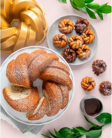 Форма для випічки Nordic Ware 95577, річкова плетіння, золота, на 12 порцій