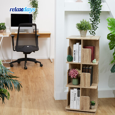 Книжкова шафа Relaxdays квадратний вигляд під дерево