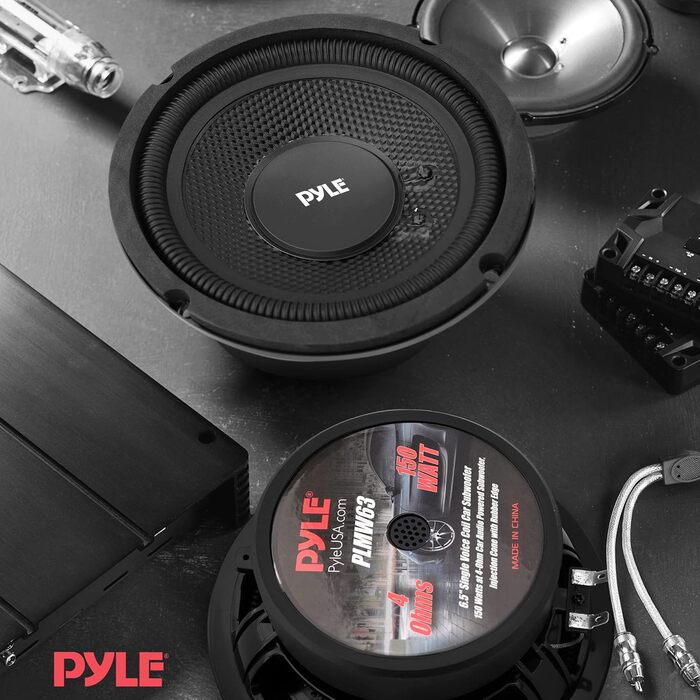 Автомобільний сабвуфер Pyle PLMW63 6,5'' 75Вт RMS, 4 Ом, гумова підвіска