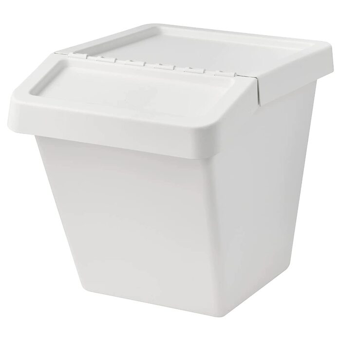 Ikea SORTERA Waste Sorting Container with Lid, [White] (White, 60 l)