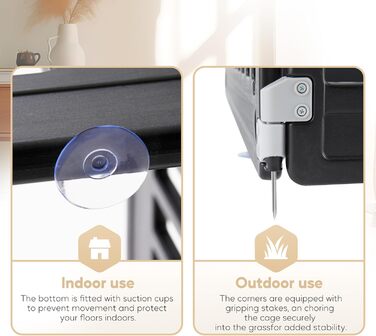 Клітка-манеж для собак Deluxe, 61 см, 4 панелі, чорний пластик. Зручна, складана, з дверцятами. Підходить для цуценят та маленьких собак.