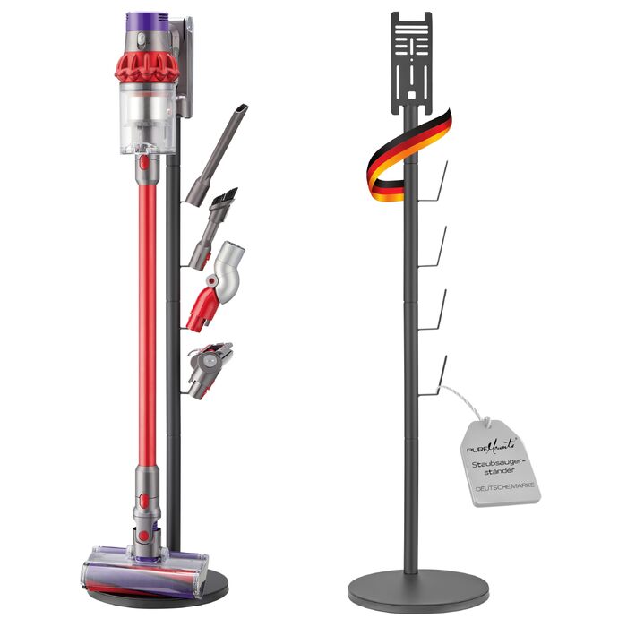 Універсальний підлоговий тримач для пилососа PureMounts, сумісний з Dyson, Philips, Samsung, Bosch, Miele, Xiaomi, чорний