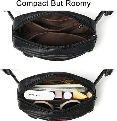 Чоловіча та жіноча поясна сумка, 2 л, веганська шкіра, коричнева, 8 дюймів, для подорожей, піших прогулянок, бігу. Модна бананка (чорна)