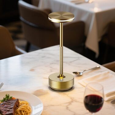 Світлодіодна настільна лампа Hapfish акумуляторна бездротова, 5000mAh, з димером, 3 режими кольору, водонепроникна IP54 (бронза, 2 шт.) для столу, нічника, вулиці