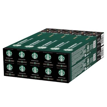 Кавові капсули Starbucks Ristretto для Nespresso, темне обсмажування, 100 капсул (10х10)