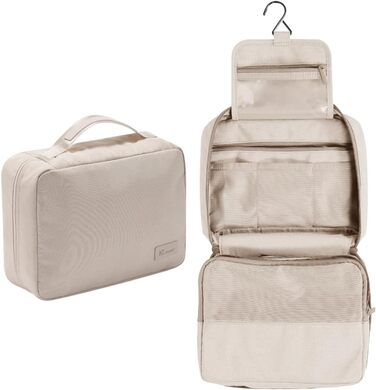 Чоловіча та жіноча сумка-органайзер для косметики та туалетних аксесуарів - велика сумка для душу, бежева