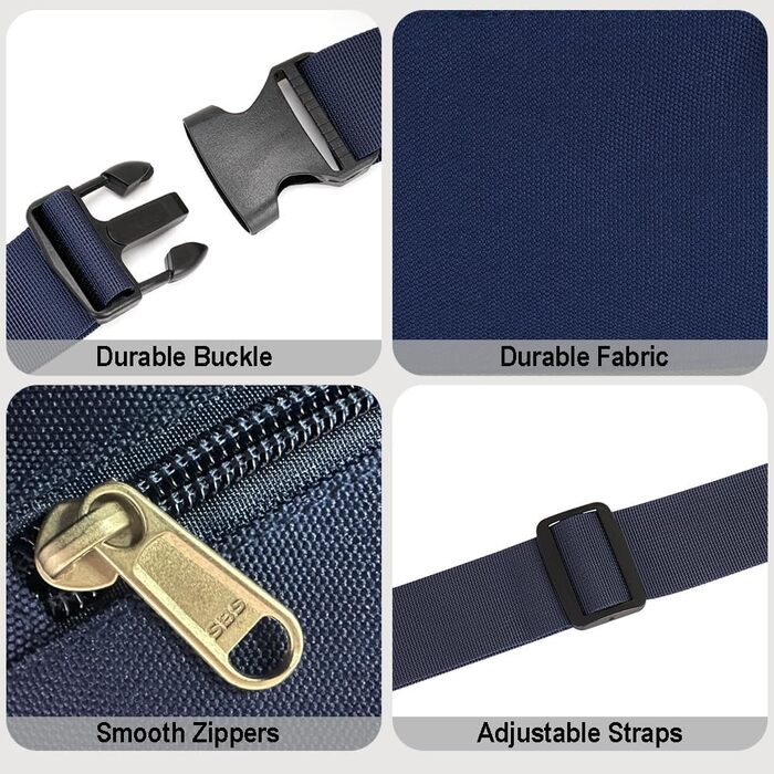 Поясна сумка на пояс для чоловіків та жінок. Спортивна сумка-слінг для подорожей, прогулянок з собакою та активного відпочинку (Блакитна)