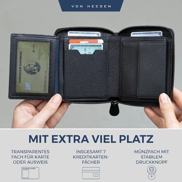 Шкіряний гаманець з RFID-захистом для чоловіків і жінок, портмоне з монетницею, коньячно-коричневий