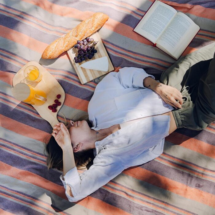 Плед для пікніка MOMOMUS XXL (210x240 см), лаксовий - пляжний, складаний, без піску, для кемпінгу