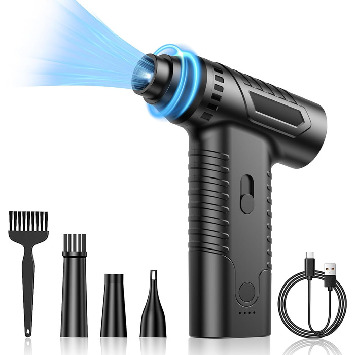 Електричний пилодув AK-01 з акумулятором 4000mAh: для чищення ноутбука, клавіатури, авто та офісної техніки