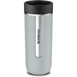 Термокружка Nespresso Travel Mug Small Sage Green 300 мл | Зручна термокружка для кави, чаю, матча | З кришкою, не протікає, можна мити в посудомийній машині | Сталева термокружка Salbeigrün (Rauchblau)