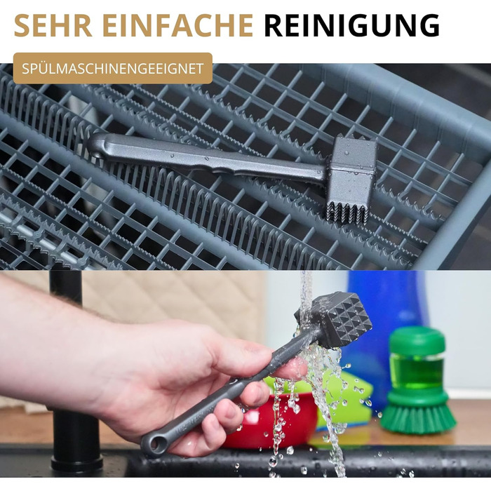 Молоток для м'яса Westmark Robusto Black Edition, алюміній з антипригарним покриттям, 21,5 см, сріблястий