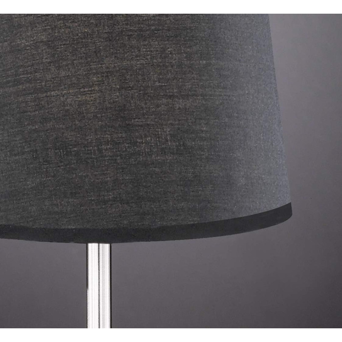 WOFI Настільна лампа Cesena 1-лампова, чорна, 14 x 14 x 32 см, тканинний абажур, 832401100000