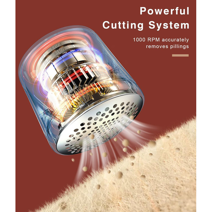 Електричний видалення ворсу для одягу: видалення ворсу з одягу з 6 змінних лез з нержавіючої сталі (сірий)