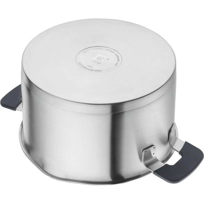 Набір каструль ZWILLING Simplify 5 предметів з кришкою-ситом, скляною кришкою, індукційне дно, нержавіюча сталь, срібно-чорний