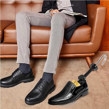 Halcent Shoe Stretcher for Men and Women 2-Way Shoe Stretcher Plastic & Metal Shoe Expander Shoe Width Adjuster for Adjustable Length and Width Shoe Stretcher with Shoehorn