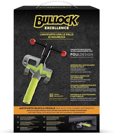 Замок протиугінний Bullock Excellence для автоматичної коробки передач, жовтий