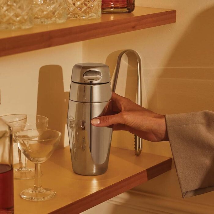 Alessi Shaker, Stainless Steel, Silver, 8.7 x 10 x 51 cm