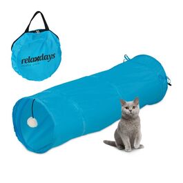 Relaxdays Складаний котячий тунель з іграшками