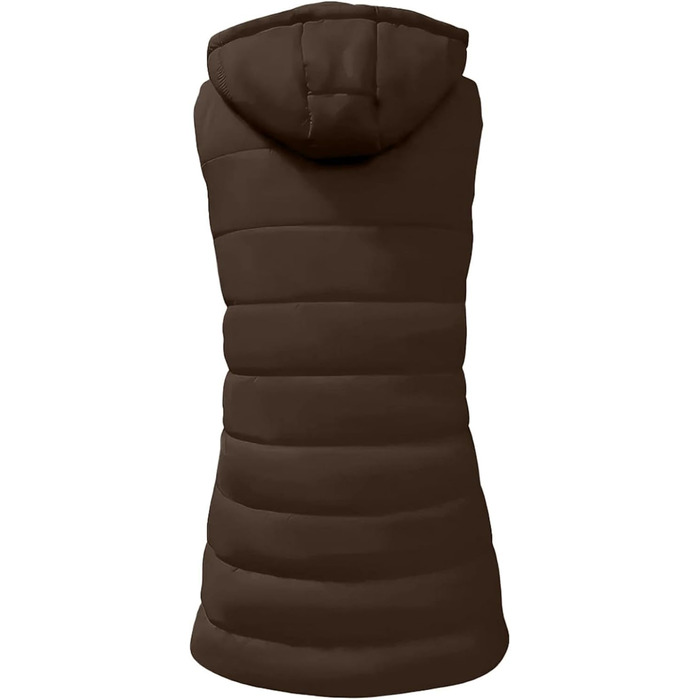 Жіноча софтшеллова жилетка з капюшоном, без рукавів, водонепроникна, вітронепроникна, спортивна жилетка з кишенями для їзди верхи, бігу, походів, зимової куртки, теплої перехідної жилетки, стельтова жилетки, розмір XL, колір кава