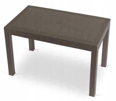 Прямокутний стіл з техноротанга MEBEL ELITE, 119,5 x 69 x 76 см