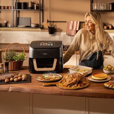 Фритюрниця Cecotec CecoFry Advance Double 9л: цифрова, без масла, з подвійними кошиками та технологією PerfectCook