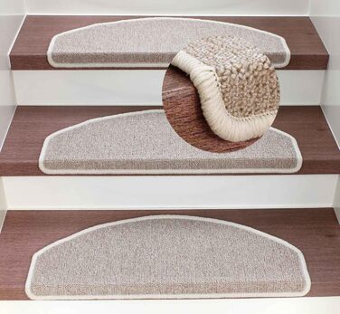 Ступінчасті килимки Kettelservice-Metzker Rambo - різні комплекти та кольори (14 шт., бежевий)