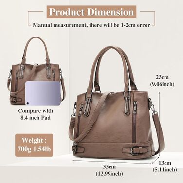 Сумка жіноча VINBAGGE PU шкіра, шопер, вінтажний стиль, для офісу та на кожен день (кава)