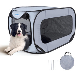 Переносний вольєр для собак та котів у машину Nobleza, складаний вольєр для тварин, 93x54x54 см