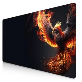 Ігровий килимок для миші Titanwolf XXL 1200x600мм з принтом Phoenix — великий килимок на весь стіл для миші та клавіатури, покращує точність та швидкість