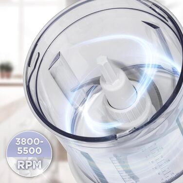 Електричний подрібнювач Duronic CH57 WE для цибулі та овочів, 700 мл