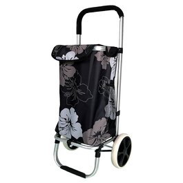 Алюмінієвий візок для покупок, сумка-ролер, візок для покупок (квітковий принт)