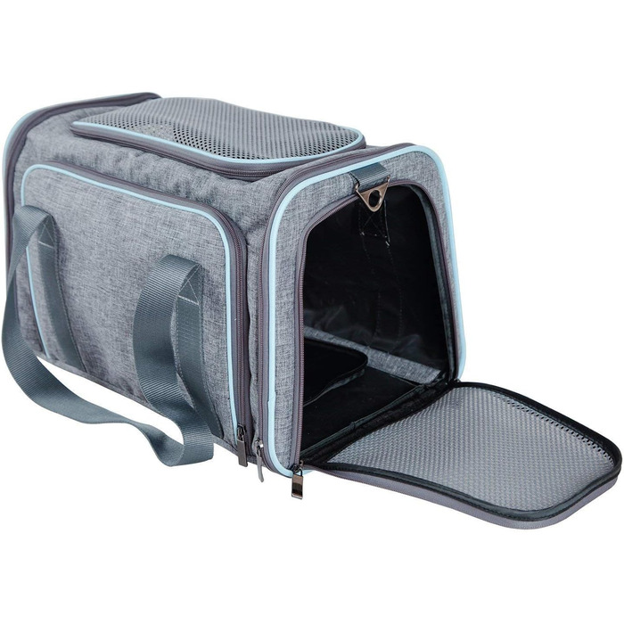 Складана переноска для собак і котів, 72 см. Підходить для подорожей на авто та літаку. Зручна переноска з довгим плечовим ременем, двостороння