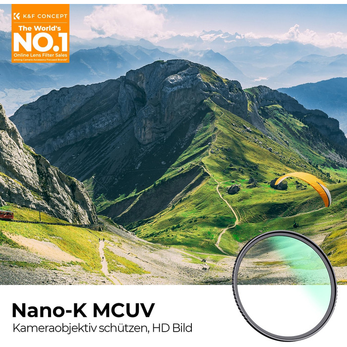 Фільтр K&F CONCEPT: поляризаційний (CPL) + захисний (UV), серія Nano Klear (58 мм)