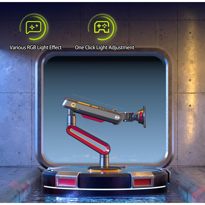 Кріплення для монітора 32-60 дюймів Ultrawide, до 20 кг, VESA 75/100 мм (Червоний)