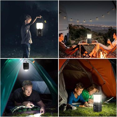 Tavaler Camping Lantern 8000 mAh Battery USB C Rechargeable Camping Lamp with LED Battery Level Display Screen Camping Light IP65 Waterproof Camp Light for Hiking, Outdoor, Emergency, Power Bank